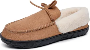 Womens Winter Memory Foam Cozy House Slipper Microsuede Moccasins Ladies Indoor Outdoor Warm Slippers