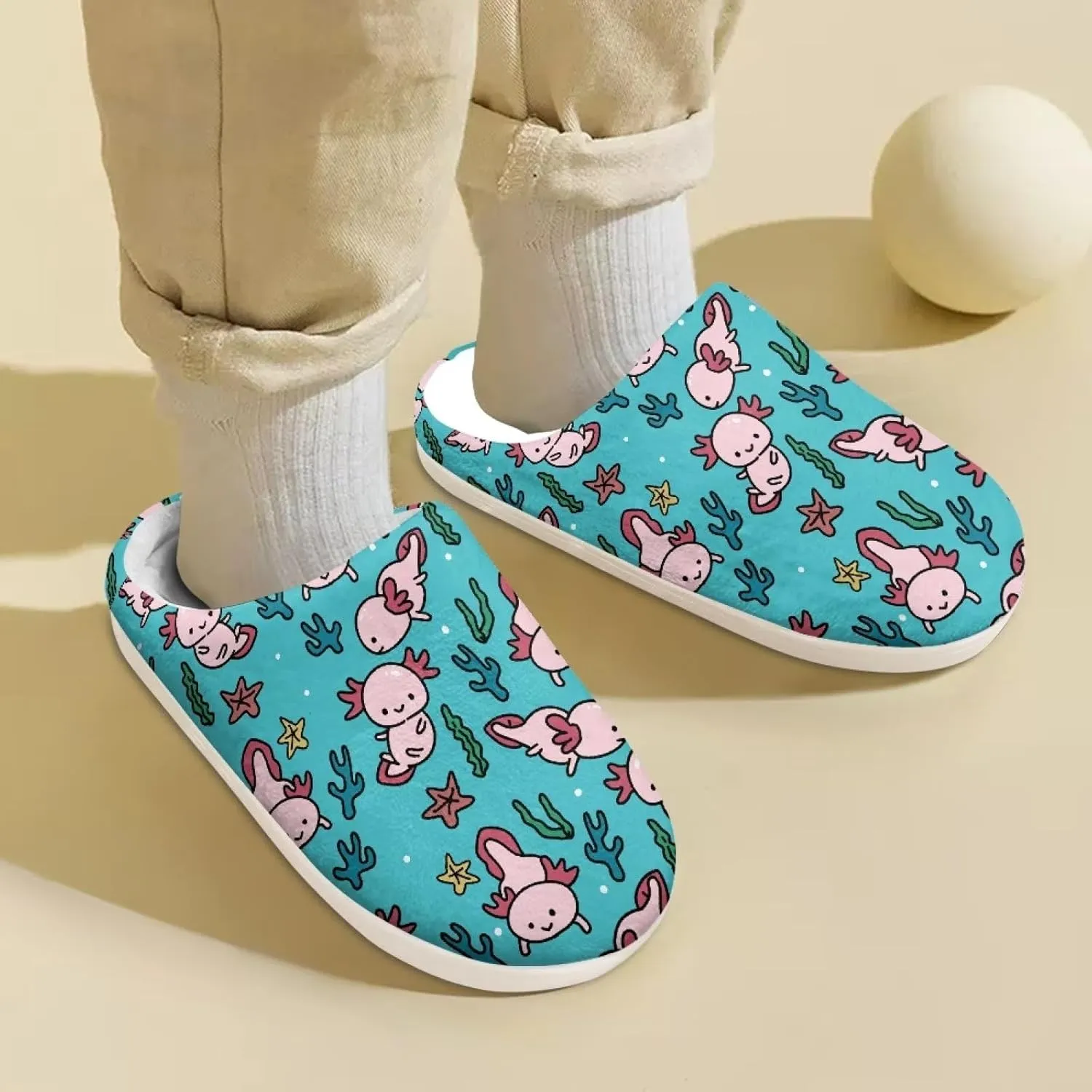 Xpyiqun House Shoes Kids Slip On Slipper for Girls Boys Size 9-14.5 Home Slipper Soft Plush Fuzzy Winter Slippers