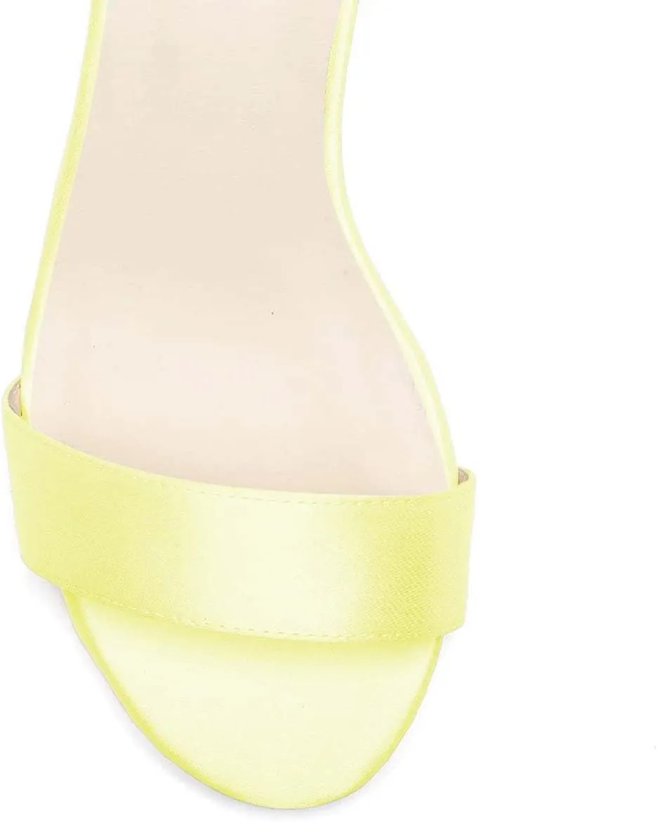 XYD Women Girls Open Toe Strappy Low Block Heel Sandal Pumps Ribbon Ankle Strap Lace Wedding Dress Evening Shoes