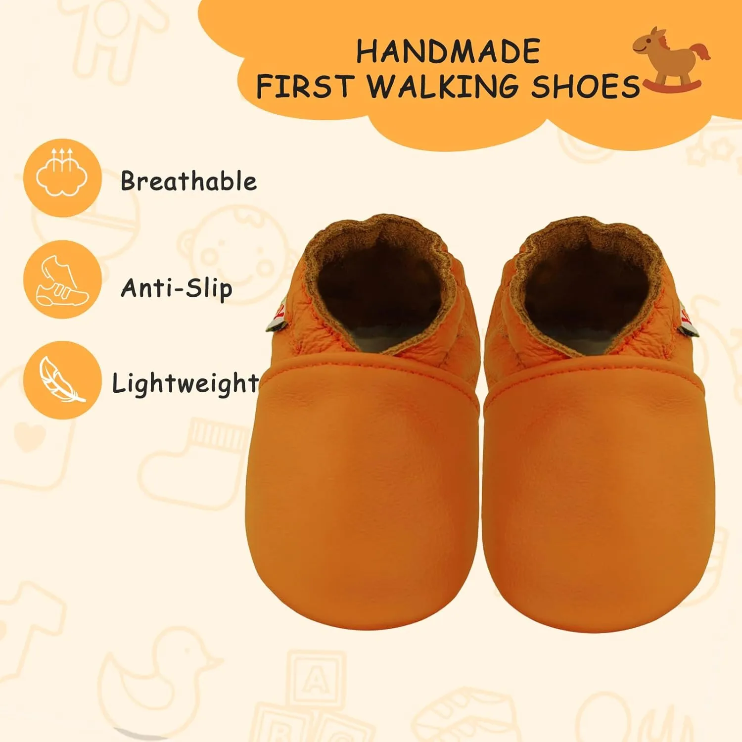 YALION Baby Soft Leather Shoes Suede Sole Infant Toddler First Walking Sports Crib Moccasins