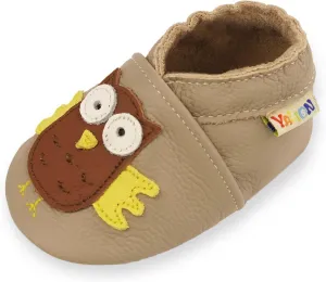 YALION Baby Soft Leather Shoes Suede Sole Infant Toddler First Walking Sports Crib Moccasins