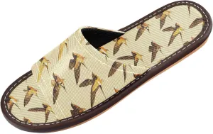 Yellow Flying Birds Mens Spa Shower Slippers Reusable Non Slip Sandals for Hotel Travel Outdoor