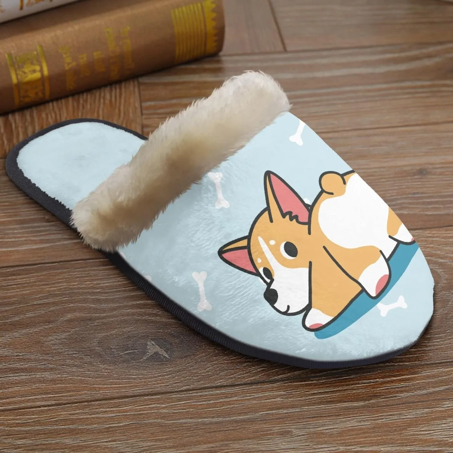 Yzaoxia Women Fluffy Slippers Soft Plush House Slippers Winter Warm Cozy Bedroom Slippers Washable