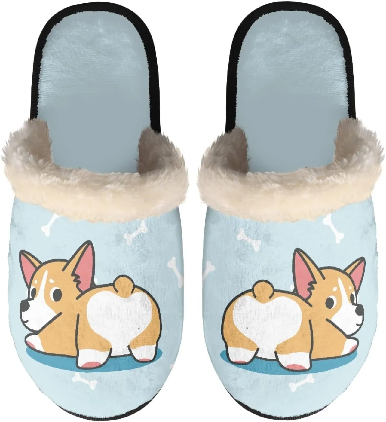Yzaoxia Women Fluffy Slippers Soft Plush House Slippers Winter Warm Cozy Bedroom Slippers Washable