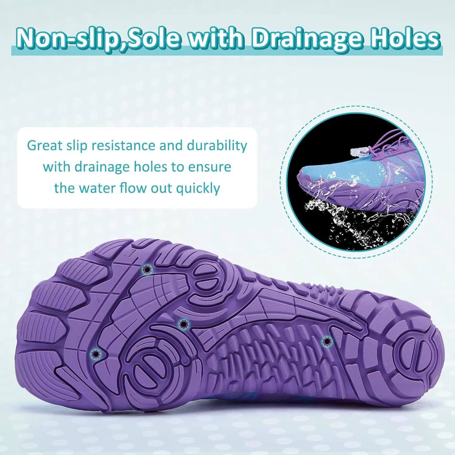 ziitop Water Shoes for Men Women Beach Barefoot Swim Rock Climbing Pool Shoes Socks, Anti-Slip Breathable Quick Dry Lightweight Slip-on, Outdoor Sport Hiking Walking Boating Fishing Diving Surfing