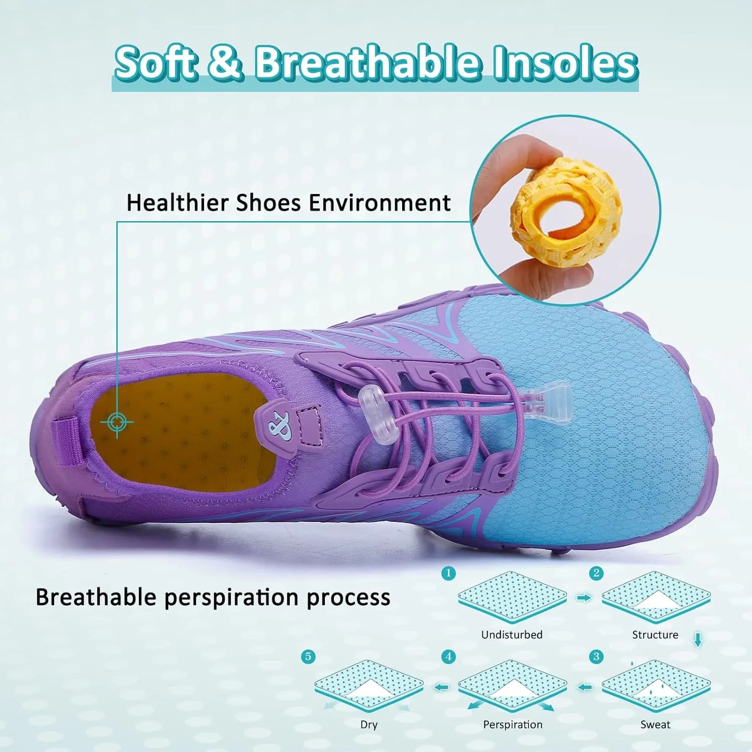 ziitop Water Shoes for Men Women Beach Barefoot Swim Rock Climbing Pool Shoes Socks, Anti-Slip Breathable Quick Dry Lightweight Slip-on, Outdoor Sport Hiking Walking Boating Fishing Diving Surfing