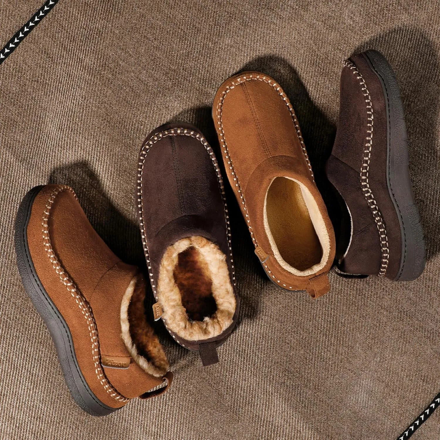 Zizor Men's Doyle Memory Foam Moccasin House Shoes Slippers