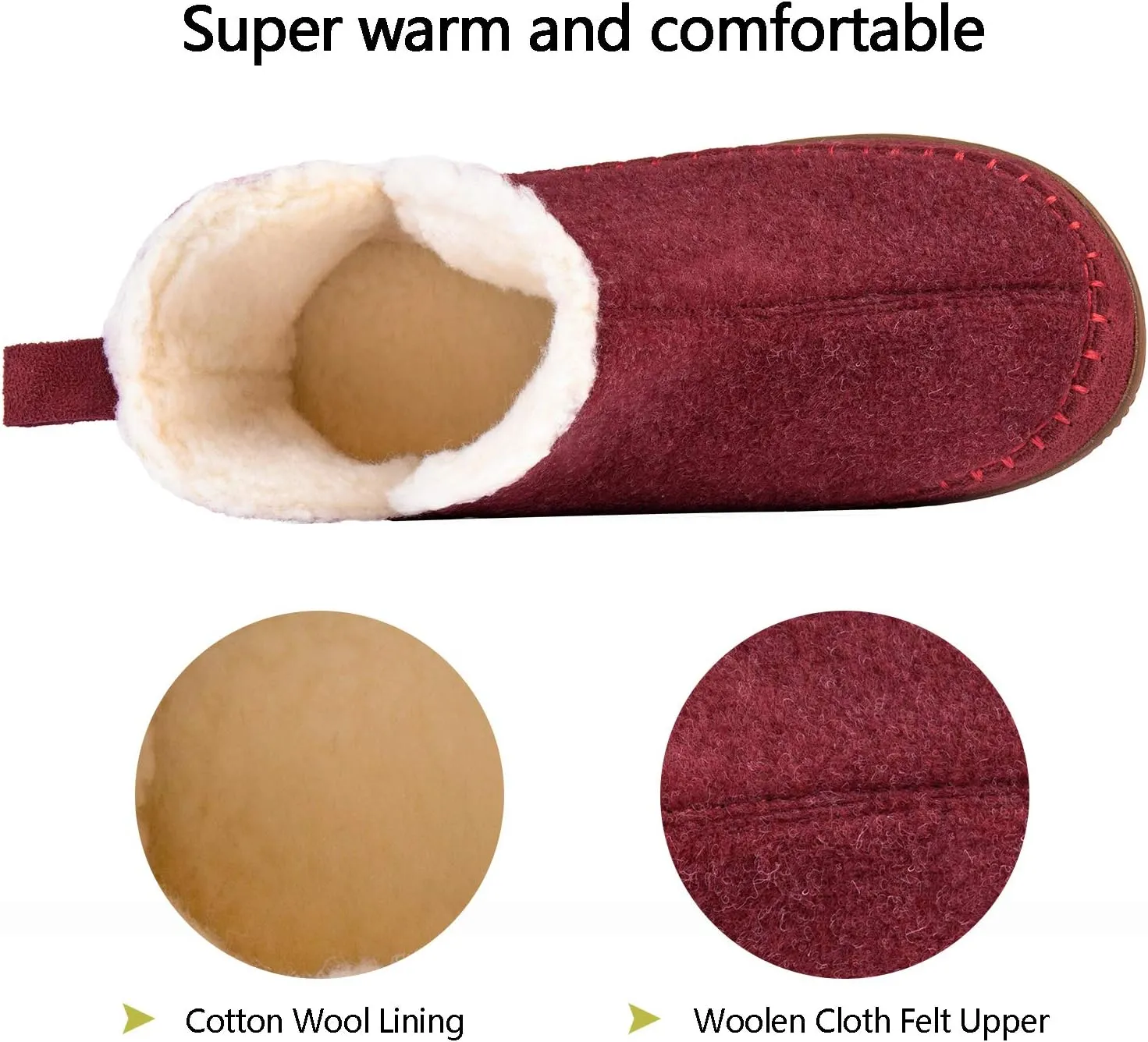 Zizor Women's Moccasin Bootie Slippers with Cosy Memory Foam, Ladies' Toasty Slip on House Shoes with Hard Outdoor Indoor Rubber Sole