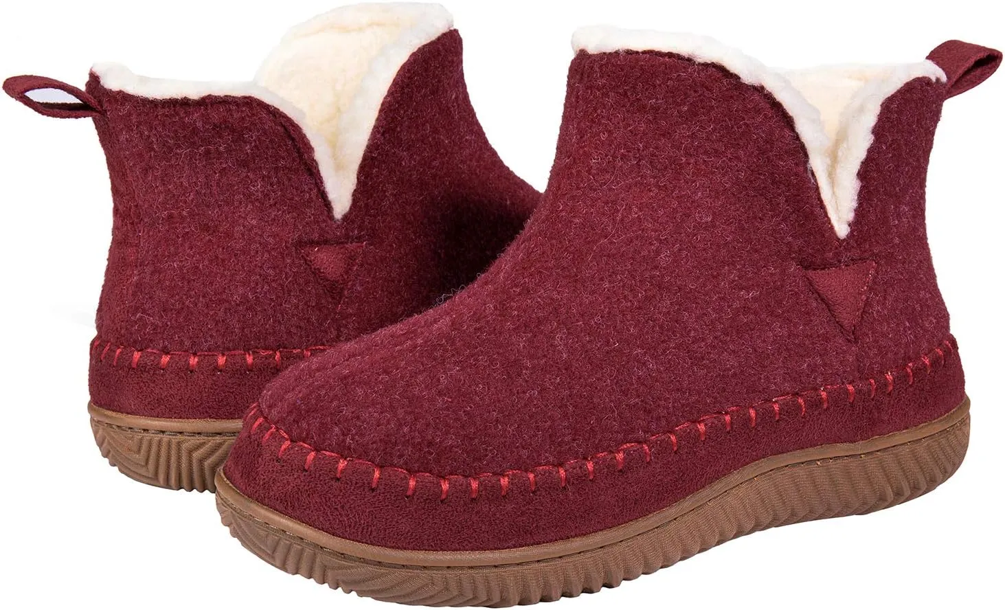 Zizor Women's Moccasin Bootie Slippers with Cosy Memory Foam, Ladies' Toasty Slip on House Shoes with Hard Outdoor Indoor Rubber Sole