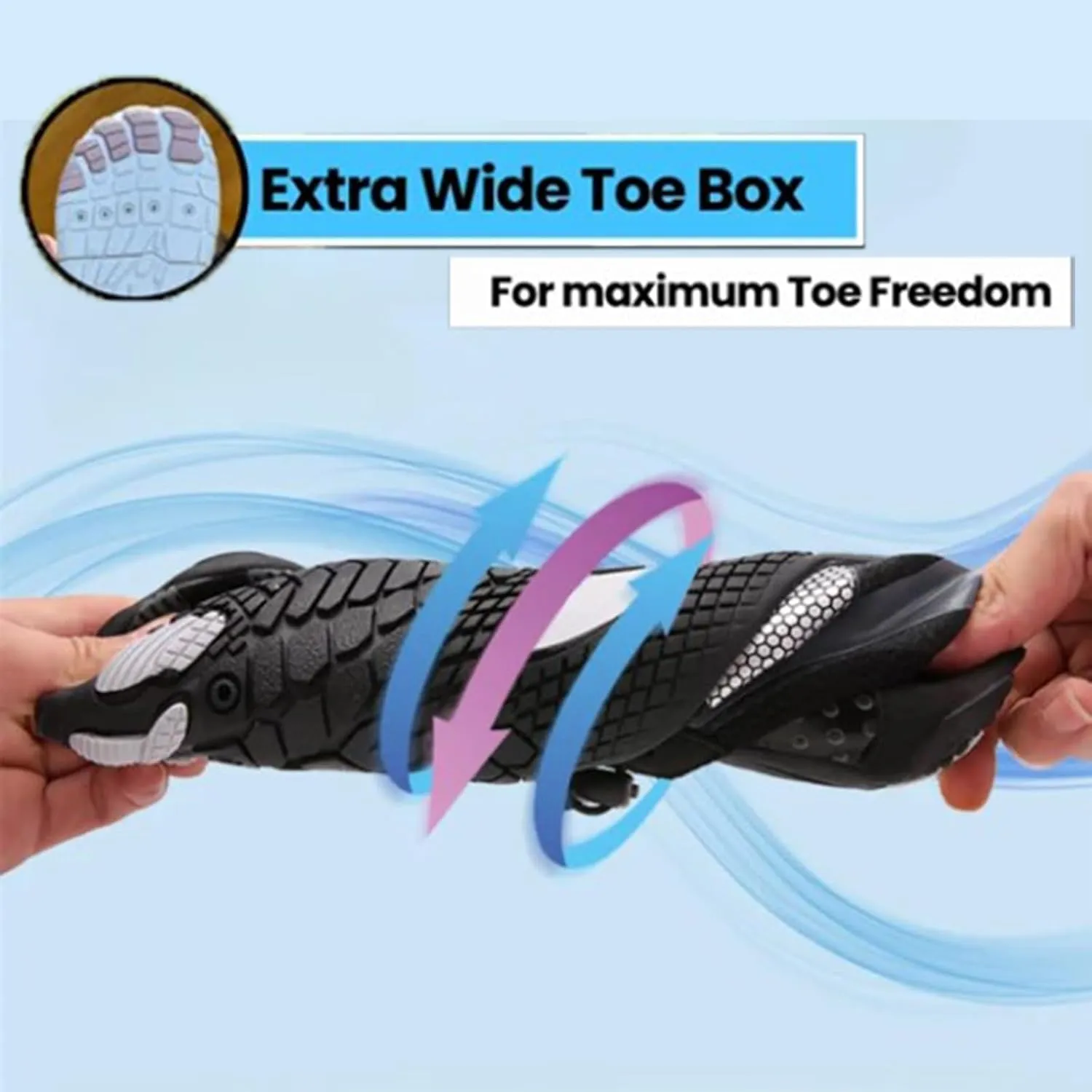 ZJQ Grounded Footwear for Women, Grounded Footwear for Men, Grounded Footwear Barefoot Shoes, Trail Running Barefoot Shoes