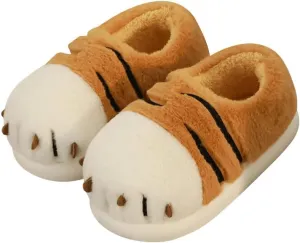 ZuwxeuPlush tiger claw home slippers，Women's slippers,Soft and comfortable，Cute animal slippers, The best gift for mom and friends