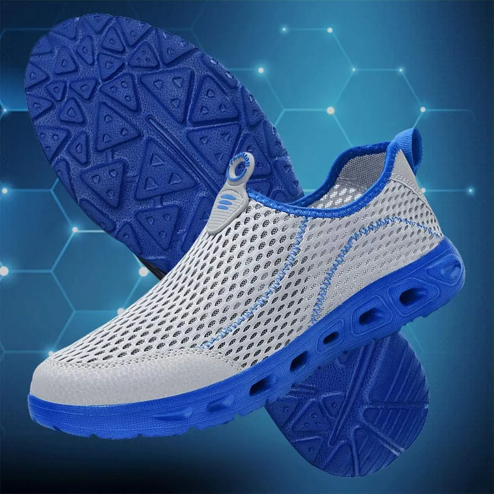 ZXWFOBEY Men-Women LoaferFlats Breathable Mesh Shoes Sailing Up Beach Water Shoes Quick Drying Aqua Trainers Casual Shoes