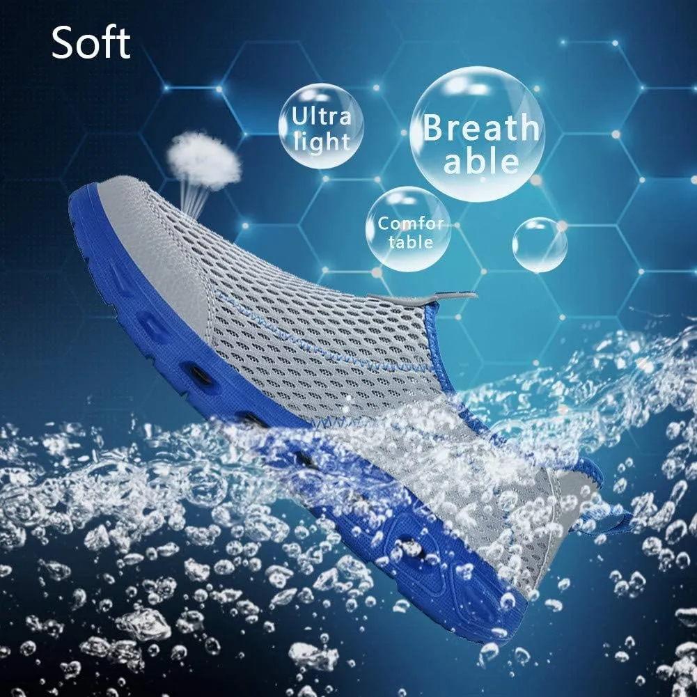 ZXWFOBEY Men-Women LoaferFlats Breathable Mesh Shoes Sailing Up Beach Water Shoes Quick Drying Aqua Trainers Casual Shoes