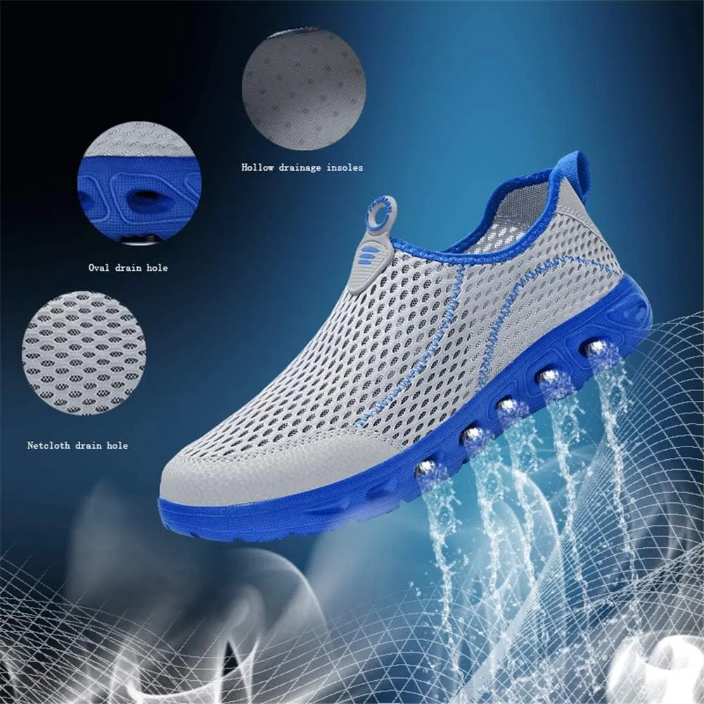 ZXWFOBEY Men-Women LoaferFlats Breathable Mesh Shoes Sailing Up Beach Water Shoes Quick Drying Aqua Trainers Casual Shoes