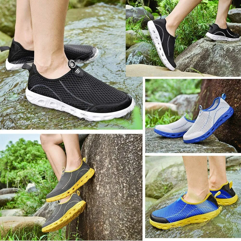ZXWFOBEY Men-Women LoaferFlats Breathable Mesh Shoes Sailing Up Beach Water Shoes Quick Drying Aqua Trainers Casual Shoes